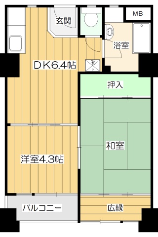 【UR賃貸】千島−2DK-A／44�u